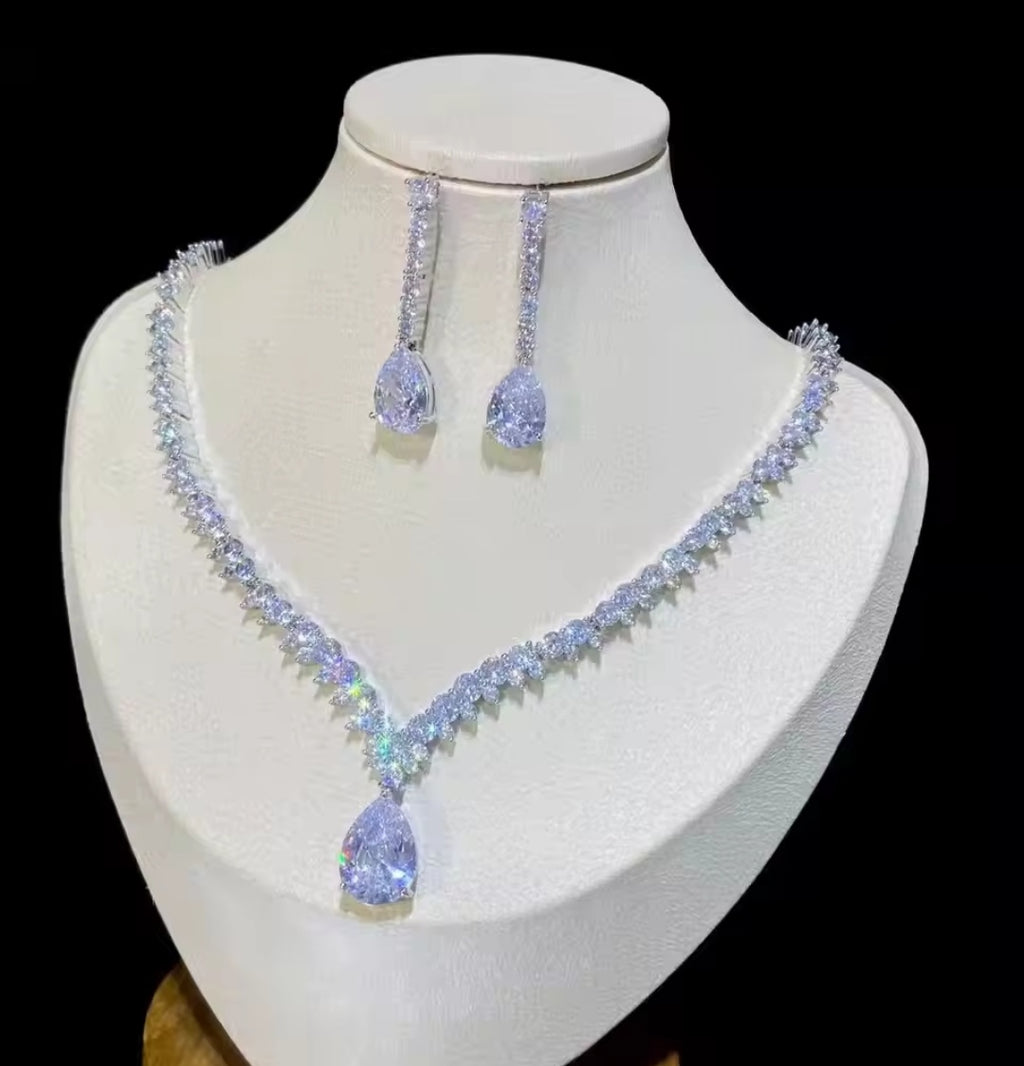 Vintage Silver Tassel Choker Necklace Set