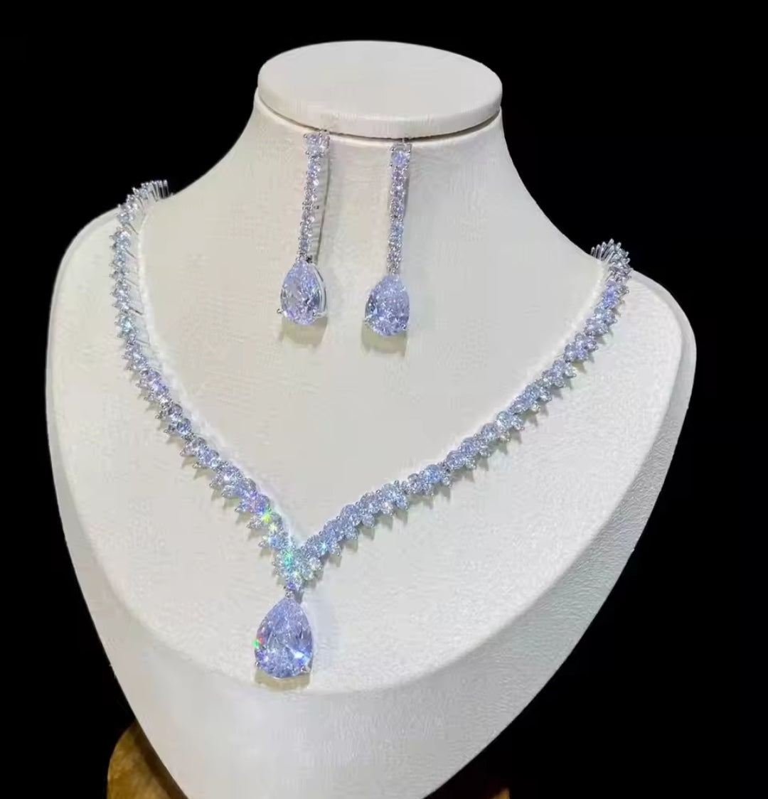 Vintage Silver Tassel Choker Necklace Set
